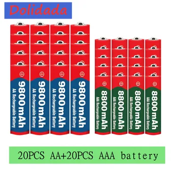 2020 Nové 1,5 V AA 9800 mAh+1,5 V AAA 8800 mAh Alkaline1.5V Nabíjateľná Batéria Pre Hodiny, Hračky, Kamera, batéria