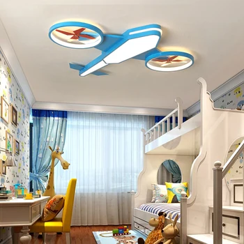 Lietadlo deti nordic detská izba, spálňa decor led lampy svetlá pre izba stmievateľné stropné svietidlo domáce dekorácie lamparas