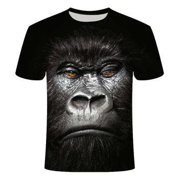 2020 pánske T-Shirts 3D Vytlačené Zvierat Opice Tričko Krátky Rukáv Dizajn Zábavné Bežné Topy Tees Muž Halloween Tričko Tričko 5XL