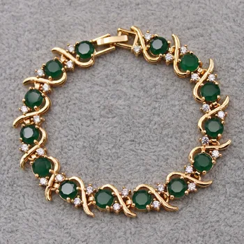 Nové Bohemia, Šperky, doplnky, módne náramky červená zelená okrúhly zirkón pre žien výročie Svadby darček príslušenstvo