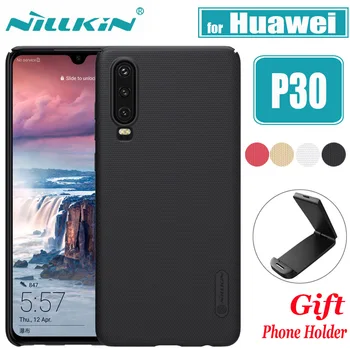 Huawei P30 puzdro Nillkin Matný Matný Štít Pevného PC Plastu Späť Plný Kryt Telefónu Prípadoch na Huawei P30 Capa Nilkin Shell