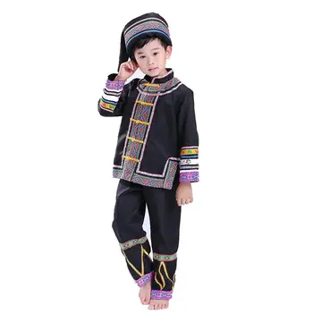 Chlapec Miao Kostýmy Hmong Oblečenie Tradičnej Čínskej Tanečných Kostýmov, Čínske Ľudové Tanečné Kostýmy pre Chlapca