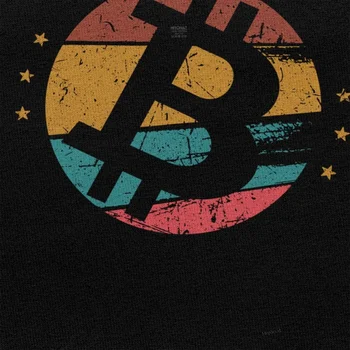 Streetwear Mens Vintage Bitcoin Tričko Krátke Rukávy Bavlna T-shirt BTC Cryptocurrency Mail Tričko Blockchain Tee vrchné Oblečenie