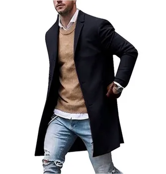 2020 Zimné Vlna Bunda Mužov Zmes Jeseň Windbreaker pánske Vysoko kvalitné Vlny Kabát Outwear Pánske Kabáty Bundy Muž