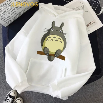 Totoro Ducha Preč karikatúra tlače hoodies ženy Štúdio Ghibli Japonské Anime mikina femme Hayao Miyazaki sudadera mujer kabát