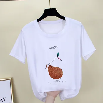 Cute Cat T Shirt Ženy Bežné Zábavné ovce Tlač Tričko Harajuku Kawaii 90. rokov Fashion T-shirt Letné Krátke Rukáv Top Tees Žena