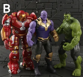 NEW Horúce SaleMarvel 21Pcs/Set Avengers Obrázok Super Hrdinovia Superman, Batman Hulk Kapitán Amerika, Thor Iron Man PVC Akcie Obrázok