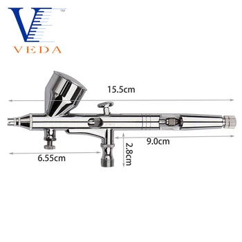 VEDA 0.2/0.3/0.5 mm Dual Action Airbrush Striekacia Pištoľ Paint Zbraň Auta Kompletný Set pre Všeobecné Účely Umelecké Remeslá Tetovanie Model Súpravy