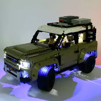 DIY Svetla LED Osvetlenie Auta LEN Pre LEGO 42110 Pre Land Rover Pre Defender Car Tehly Hračka (Nie Zahŕňajú Modelu)
