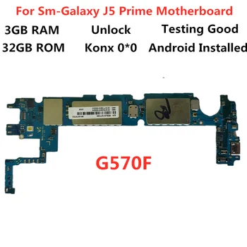SamuelT Pôvodný dosky pre Samsung Galaxy J5 Prime Odomknutý doske G570F doske 32GB logika kompaktný