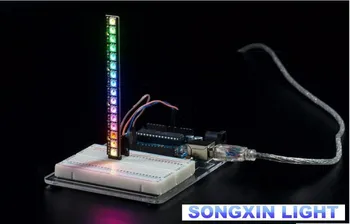 50PCS/VEĽA Stick 8 kanálov, vstavaný farebný-riadený rada WS2812 5050 RGB LED pásy Vodiča Modul Doska pre Arduino MODU