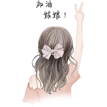 [shijuekongjian] Karikatúra Holka Samolepky na Stenu DIY Javorový List Stenu pre Obývacia Izba Deti, Spálne, Škôlky, Dom Dekorácie
