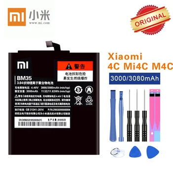2019 Nové Originálne Batérie BM35 Pre Xiao Mi 4C Mi4C M4C Najvyššej Kvality Mobil Batérie 3000mAh s bezplatnú Opravu Nástrojov