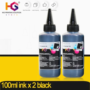 Univerzálna Náplň Ink Kit pre Epson pre Canon pre HP pre Brat Tlačiareň CISS Atrament a naplniteľné tlačiarne farebného atramentu 100ml x 2 black