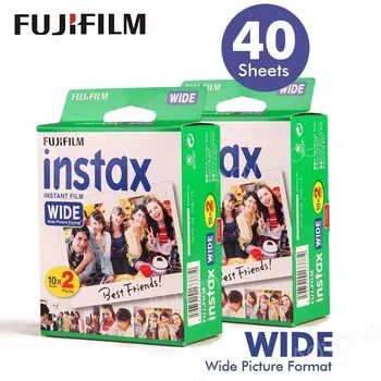 40 Filmov Fujifilm Instax Široký Okamžité Biely Okraj Pre Fotoaparát Fuji 100 200 210 300 500AF Lomografia foto