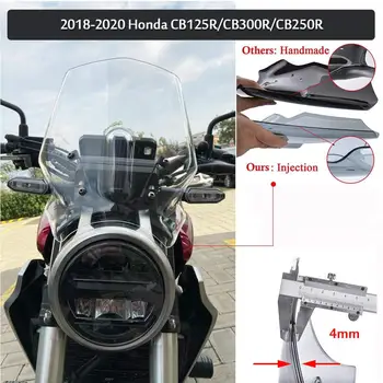 Pre 2018 2019 2020 Honda CB125R CB250R CB300R Double Bubble čelné Sklo Čelné sklo veterný štítok Clonu Motocyklové Príslušenstvo NÁM