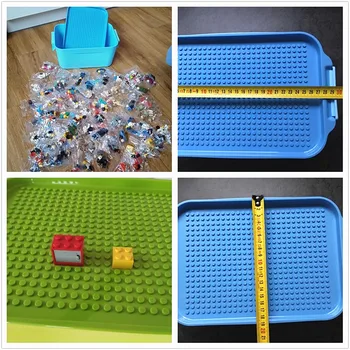 Mini Akčné Figúrky podlahovej Dosky, Tehly Boxy Juguetes Kompatibilné Mesta Plastové Úložný Box Bloky Hračky s 20*28 Bodov Pokrytie