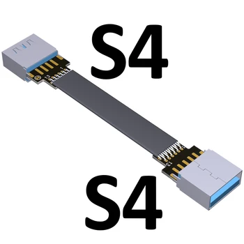 USB 3.0 Kábel Plochý USB Predlžovací Kábel Mužov a Žien Dátový Kábel, Pravý Uhol USB3.0 Extender Kábel pre PC TV USB Predlžovací Kábel
