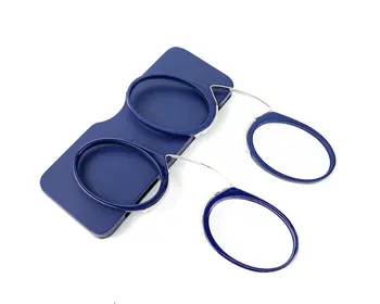 WEARKAPER Patent Nose Clip Prenosné SOS Okuliare na Čítanie s Telefónom Stojí Okuliare Prípade Mini Peňaženka Pince Nez Optika 1.0-3.0