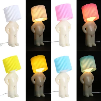 Nové Kreatívne Nočné Svetlo LED Nezbedný Chlapec Posteli Plug-in Energeticky Úsporné Cartoon Tabuľka Desktop Lampa Dekorácie Deti Darček Osvetlenie