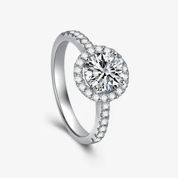 YVV28 925 čistého striebra návrh krúžok žien Zirkón snubný prsteň pre mužov a ženy