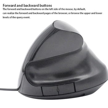 USB Káblové Ergonomické Vertikálne Myši vo Vzpriamenej polohe Myši 5 tlačidlová Optická Myš Drôtová Ergonomic Gaming Mouse pre PC/Notebook