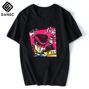 Harajuku Streetwear Bavlna Camisetas Hombre Mužov Vaporwave Japonskom Anime Tričko Jojos Bizarné Dobrodružstvo Vintage Mužov Manga T-shirt