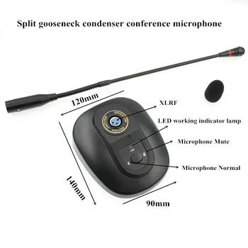 Kvalitný USB desktop stála konferencia gooseneck mikrofón kondenzátorových mikrofónov