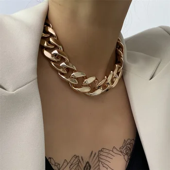 Gotický Obrubník Kubánskej Choker Náhrdelník pre Ženy 2020 Trendy Hip hop Veľký Zavalitý Hrubé Reťaze Náhrdelník Vyhlásenie Šperky Darček