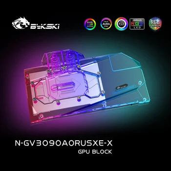 Bykski 3090 3080 GPU Blok Vodného Chladenia Pre Gigabyte AORUS RTX 3090 3080 XTREME Grafická Karta,VGA Chladič ARGB,N-GV3090AORUSXE-X