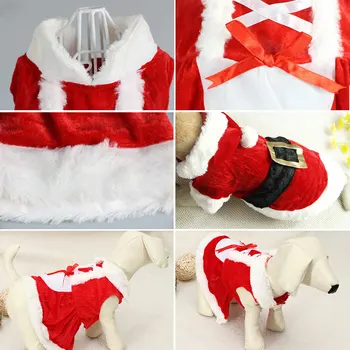 Psa Oblečenie Vianočný Kostým Roztomilé Oblečenie Pre Santa Claus Pre Malý Pes Tkaniny Šaty Oblečenie Outwear Kabát Oblečenie Bunda Oblečenie