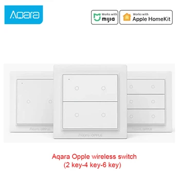 Nový, Originálny Aqara Opple Bezdrôtový Smart Switch Medzinárodnej Verzie ZigBee 3.0 Pracovať S Mijia / App Apple HomeKit Vypínač