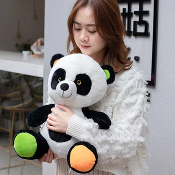 Vysoká Kvalita 40 cm Roztomilý Tvorivé panda Plyšové Hračky pre Deti, Farebné Plyšové Kawaii Zvierat Bábiku Baby Deti Darček k Narodeninám