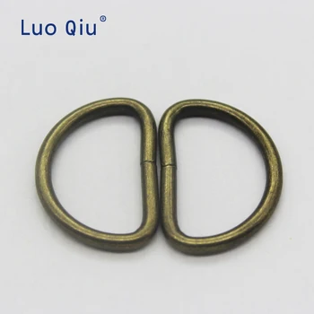 (50 ks/lot) Luo Qiu Bronz 25mm D krúžok kovové pracky Odev, Príslušenstvo tašky pracky Batožiny hardvéru materiálov