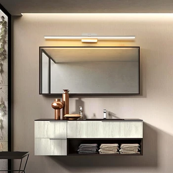 Moderná čierna/biela kúpeľňa led zrkadlo svetlá 40/60/80 CM nástenné svietidlo spálňa, schodisko, svetlo led nástenné svietidlá nášivka murale svietidlo