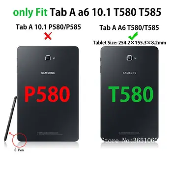 SM-T585 Kreslený obal Pre Samsung Galaxy Tab A a6 10.1