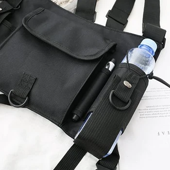 2020 módne hrudníka plošinu pás taška hip hop streetwear funkčné taktické Black hrudníka taška kríž tašky cez rameno, Vesta Streetwear Pack
