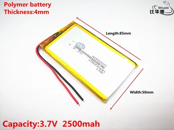 10pcs Liter energie batérie Dobré Qulity 3,7 V,2500mAH 405085 Polymer lithium ion / Li-ion batéria pre tablet pc BANKA,GPS,mp3,mp4