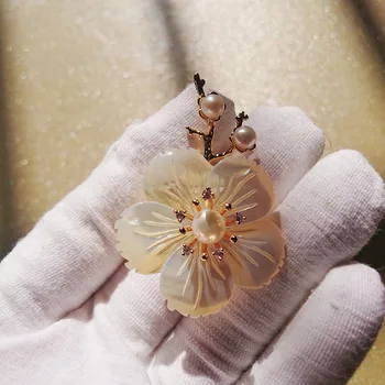 FARLENA Šperky Unikátny Dizajn, Ručne vyrábané Krištáľové Perly Prírodné Kamenné Ruže Brošne Kolíky staroružovej Crystal Boutique Brošňa