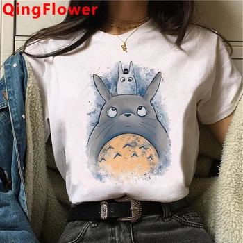 Kawaii Totoro Harajuku Legrační Karikatúra T Shirt Ženy Roztomilé Anime Grafické Vintage T-shirt 90. rokov Ullzang Tričko Fashion Top Tees Žena