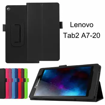 Pre Lenovo TAB2 7inch A7-10f A7-20f Tablet Prípade Sklo Funda na Kartu Lenovo 2 A7-10 A7-20 Prípade Skladací Stojan litchi Kožený Kryt