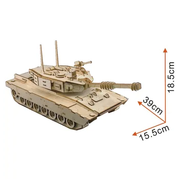 Laserové Rezacie DIY M1 Abrams 3D NÁDRŽ Montáž Puzzle drevené Vzdelávacie hračky pre Deti,