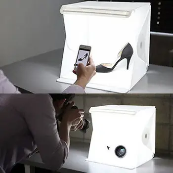 Horúce Prenosné Lightbox Mini Photo Studio Photography Stan Skladacie Light box Auta Pozadie Cube Box Postavený Svetlo Izba 9