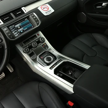 Pre Land Rover Range Rover Evoque 2012-19 ABS pochrómovanej stredovej konzoly výstroj doska dekoratívny kryt výbava vnútorného príslušenstvo