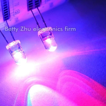 1000PCS/VEĽA 5MM Kolo svetlo LED-dióda bliká červená a modrá dvojité flash vzájomnej