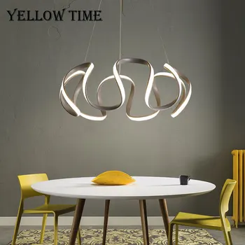 Moderné LED Luster Osvetlenie Domov Závesné Lampy, Obývacia izba Jedáleň Kuchyňa Gold&Gray Stropný Luster Svietidlá