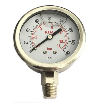 SP 0-30 Psi 11 Bar Nehrdzavejúcej Ocele kvapalinové tlakomer 60 mm Priemer