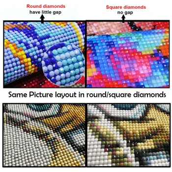 5D diamond cross stitch zostavy crystal celej mozaiky Cartoon Krásy dekoratívne Diy Výšivky Diamond maľovanie cartoon samolepky na stenu
