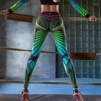 Ženy, Športové Nohavice Jogy Sexy Legíny Vysoký Pás Slim Tlač Telocvični Vysoko Priedušné Strečové Nohavice Elastické Cvičenie