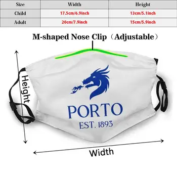Porto Modrá 2 Euro klubu Dospelých Dieťa PM2.5 Filtra Maska Porto-Porto Futebol Clube Do Porto Portista Presuňte ? O Presuňte ? Es Portugalsko